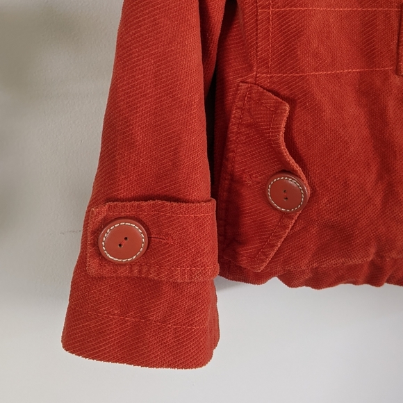 Anthro Elevenses Cropped Corduroy Lightweight Spring Jacket Coat - Picture 3 of 8